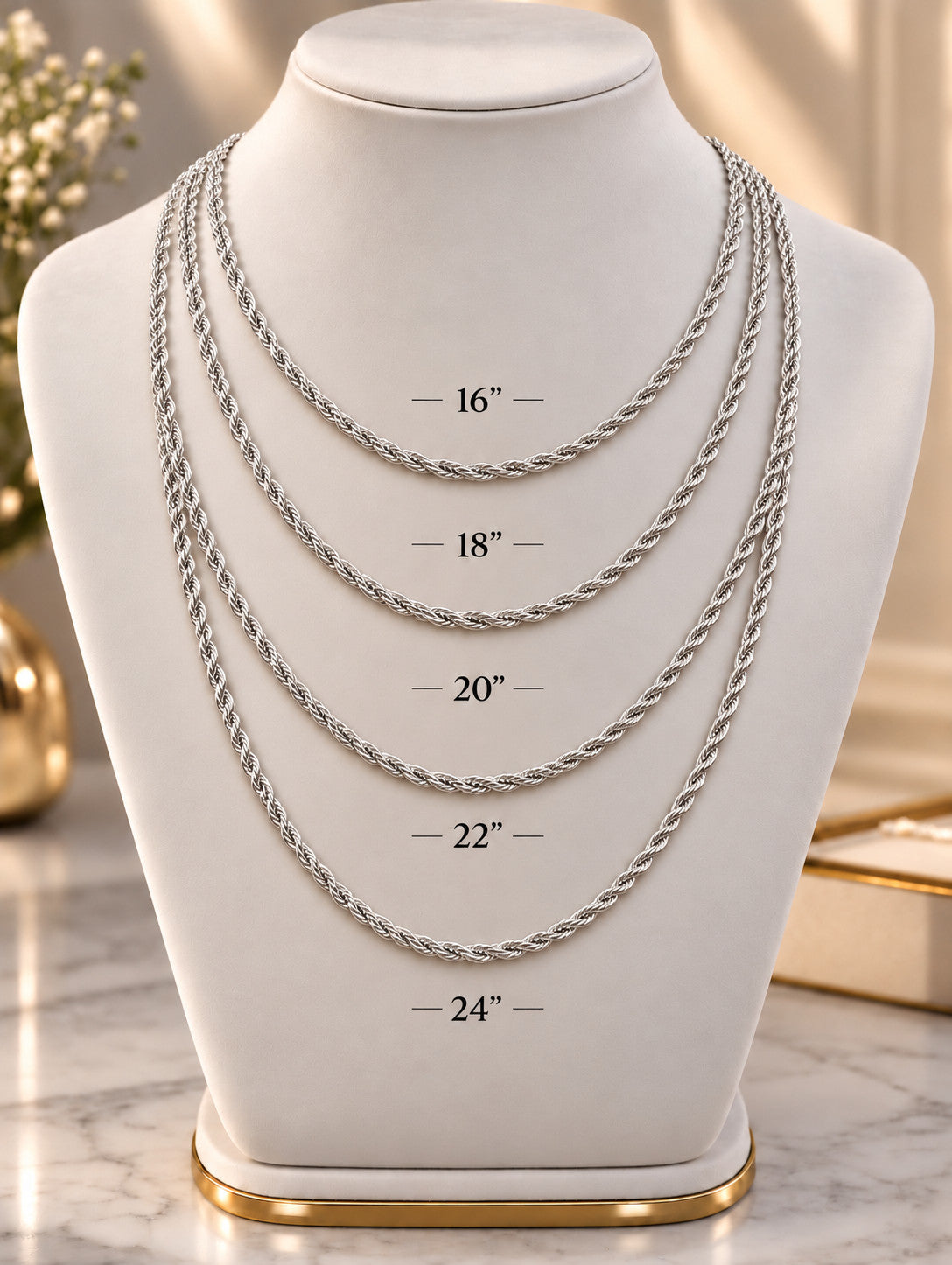 5.5mm 925 sterling silver diamond cut rope chain necklace