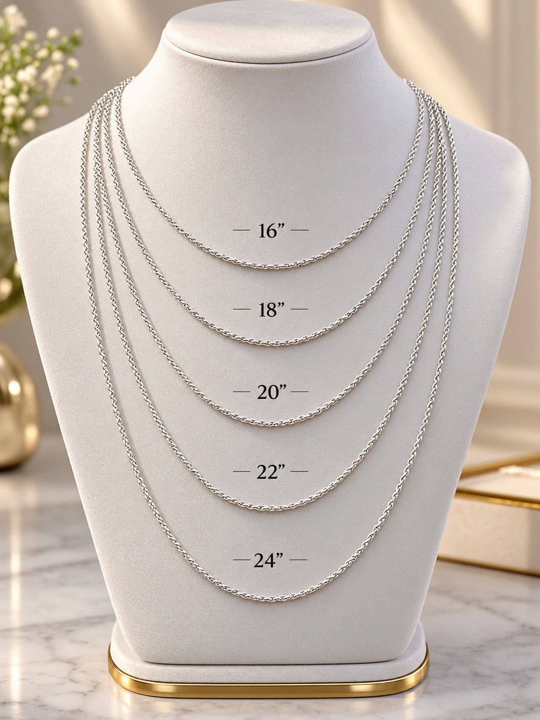 1mm 925 sterling silver diamond cut rope chain necklace