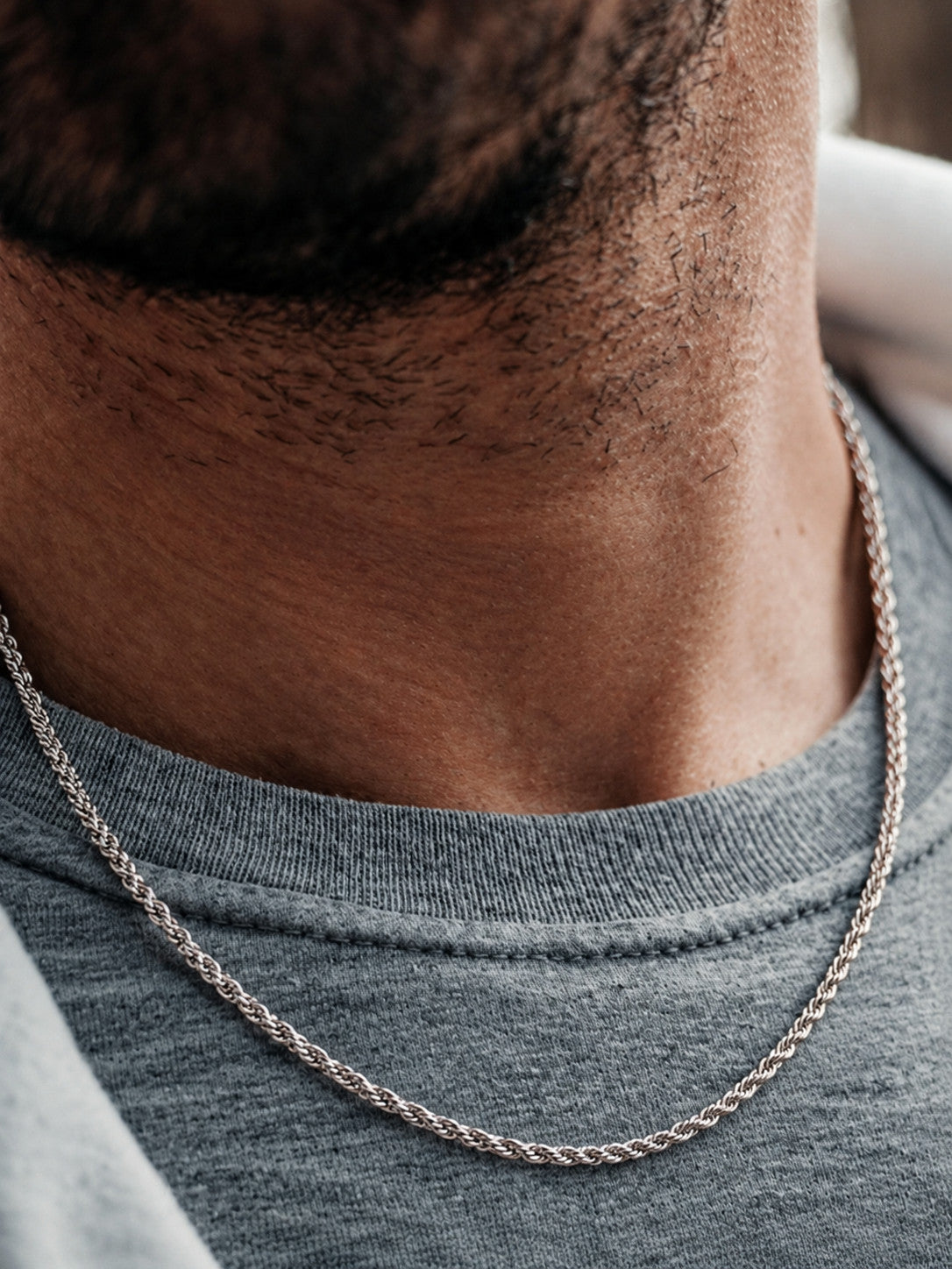 1mm 925 sterling silver diamond cut rope chain necklace